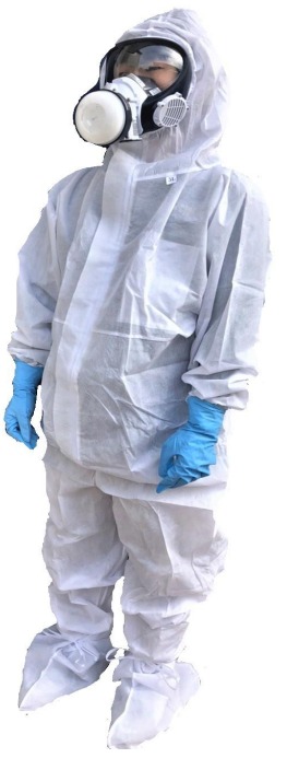 AS2000 SMS防護服(シューズカバー付き) - アス・プランテック 